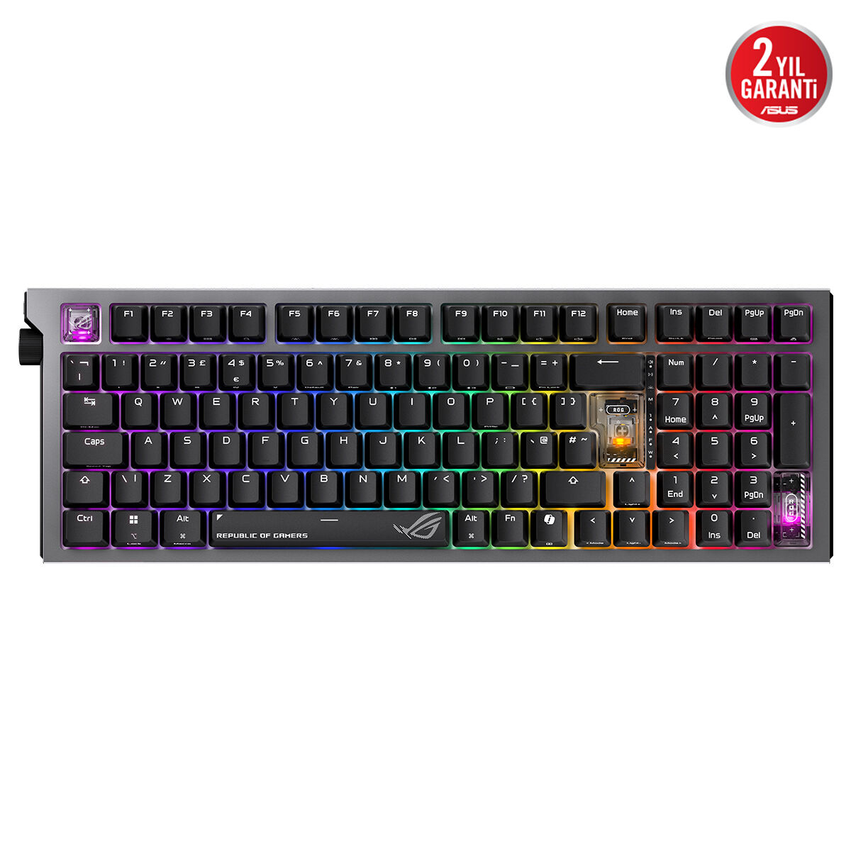 ASUS ROG X903 Strix Morph 96 Wireless ROG NX V2 Switch Hotswap RGB Mekanik Kablosuz Gaming Klavye