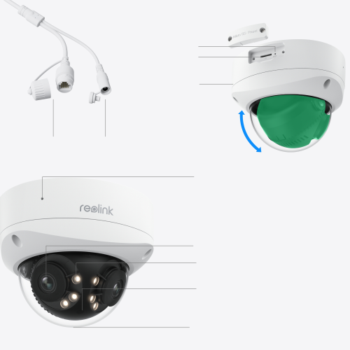 REOLINK DUO 2V POE 8MP 2.8MM DUAL LENS 180°(PANORAMİK) RENKLİ POE IP DOME KAMERA