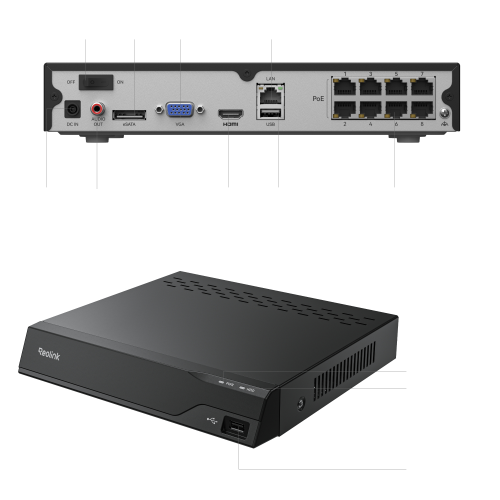 Reolink PN02-8-NHD RP-PN8 (Pro Serisi) 8 Kanal Network Kayıt Cihazı