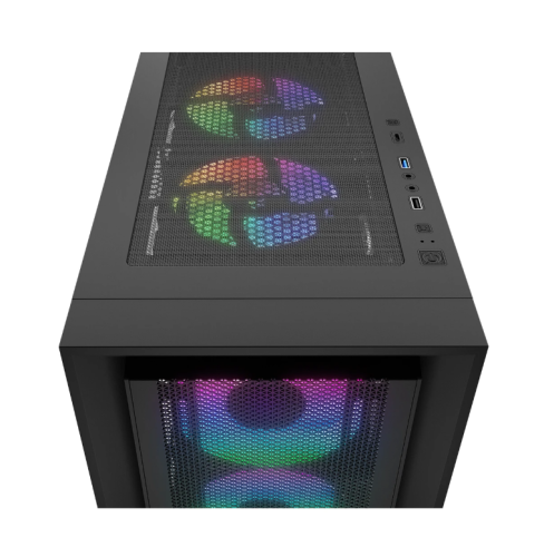 Rampage VOYAGER 750W 80+ BRONZE Siyah 4*RGB Auto Fan ATX Mid-T Gaming Oyuncu Kasası
