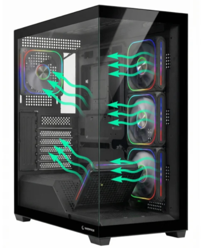 Rampage SYLON 850W 80 Plus Bronze Siyah 5*12cm ARGB Fan ATX MID-T Gaming Oyuncu Kasası