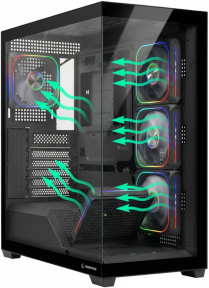 Rampage SYLON 750W 80 Plus Bronze Siyah 5*12cm ARGB Fan ATX MID-T Gaming Oyuncu Kasası