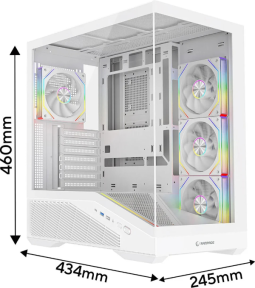 Rampage REAPER 750W 80 Plus Bronze Beyaz 4*12cm ARGB Fan ATX Gaming Oyuncu Kasası