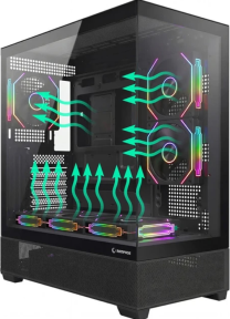 Rampage HYDRA V5 850W 80 Plus Bronze Siyah 6*12cm ARGB Fan ATX MID-T Gaming Oyuncu Kasası
