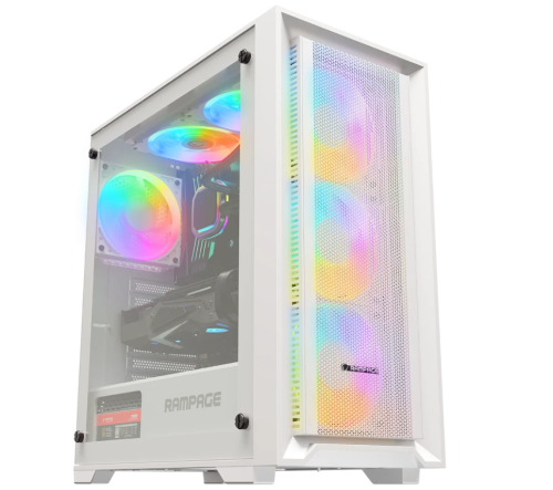 Rampage VOYAGER 750W 80+ BRONZE Beyaz 4*RGB Auto Fan ATX Mid-T Gaming Oyuncu Kasası