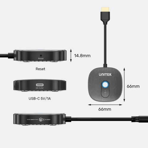 Unitek Çift Alıcılı Kablosuz HDMI Transmitter (V1711ABK01)