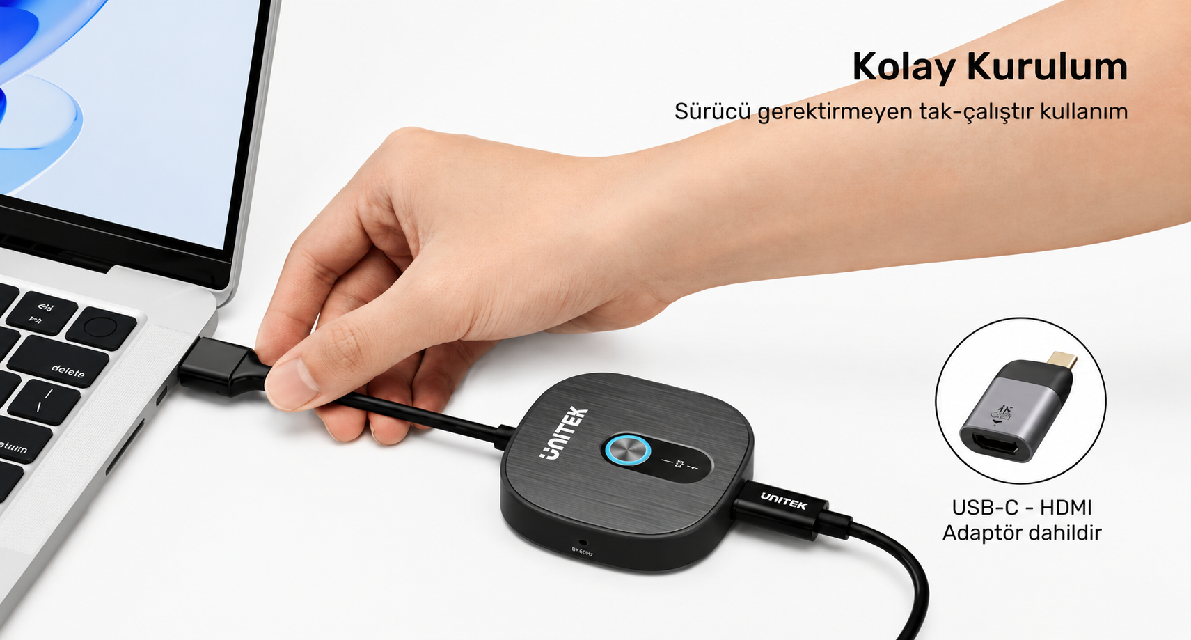 Unitek Çift Alıcılı Kablosuz HDMI Transmitter (V1711ABK01)