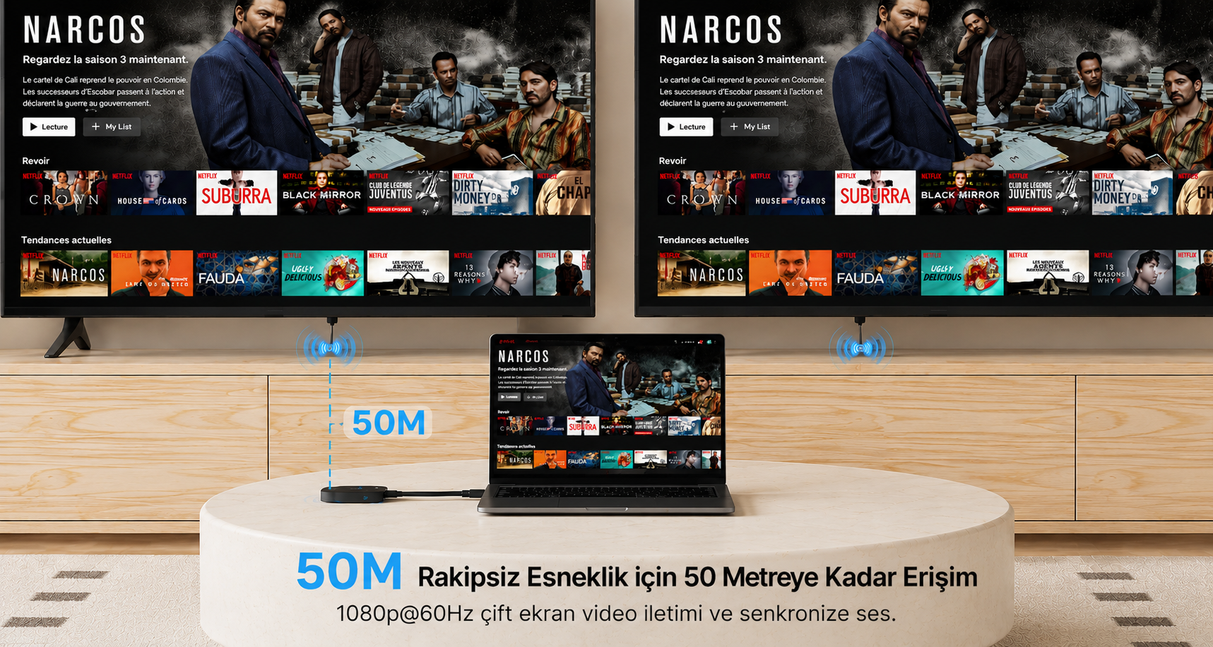 Unitek Kablosuz HDMI Alıcı (V1711FBK01)