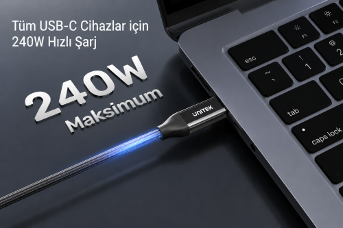 Unitek 240W USB4 Type-C Kablo (C14100ABK01-2M)