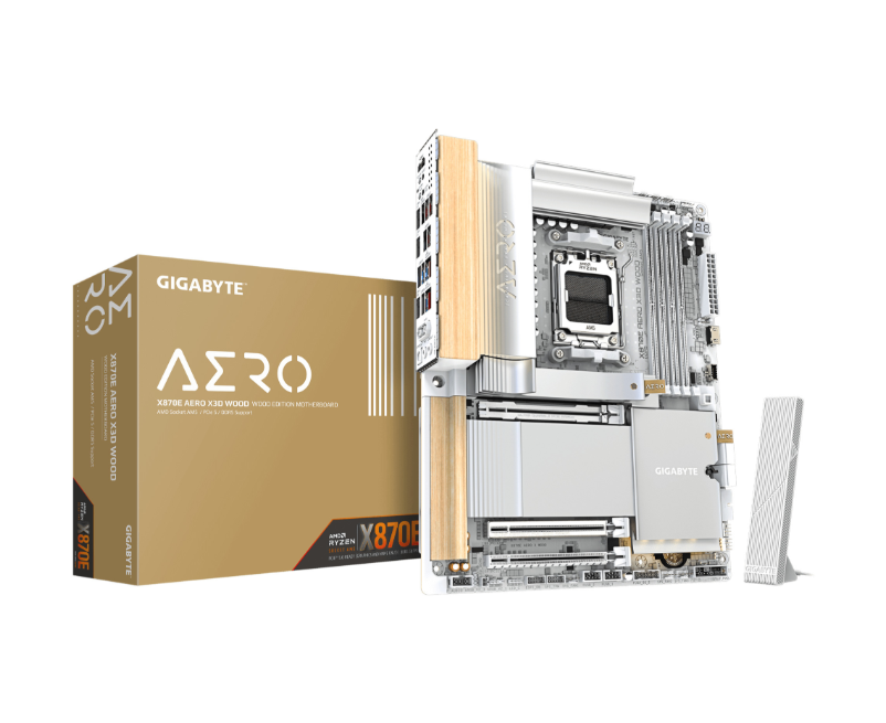 Gigabyte X870E AERO X3D WOOD Anakart + Gigabyte GP-UD1000GM PG5 V2 Power Supply
