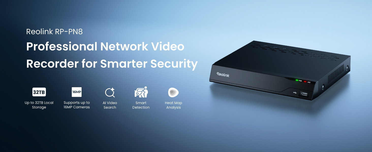 REOLINK PN02-8-NHD RP-PN8 KANAL NETWORK KAYIT CİHAZI