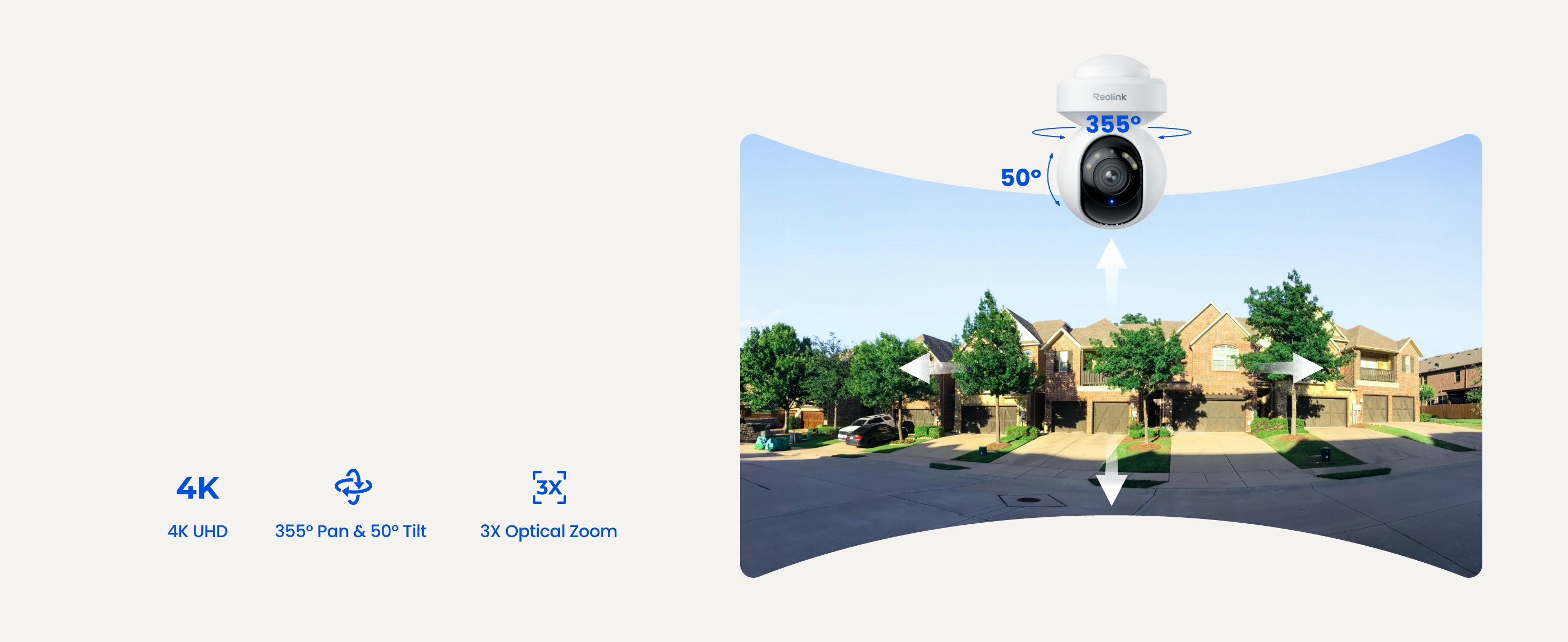 REOLINK E1 OUTDOOR PRO 8MP 2.8-8MM PTZ WIFI KAMERA