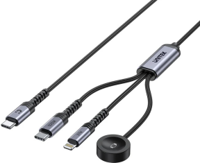 Unitek USB-C 3`ü 1 Arada 100W Hızlı Şarj Kablosu 1.2M (C14180AGY01-1.2M)