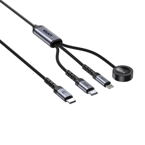 Unitek USB-C 3`ü 1 Arada 100W Hızlı Şarj Kablosu 1.2M (C14180AGY01-1.2M)