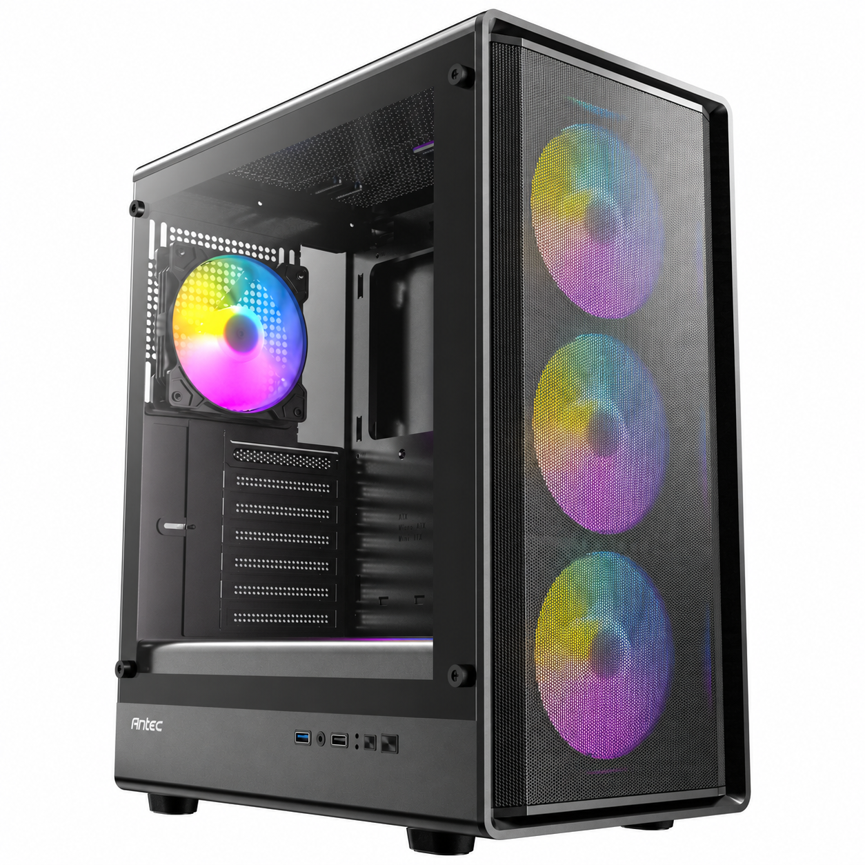 ANTEC VX510 ARGB 750W 80+ BRONZE 4xARGB Fan ATX Siyah Mid Tower Gaming (Oyuncu) Kasası