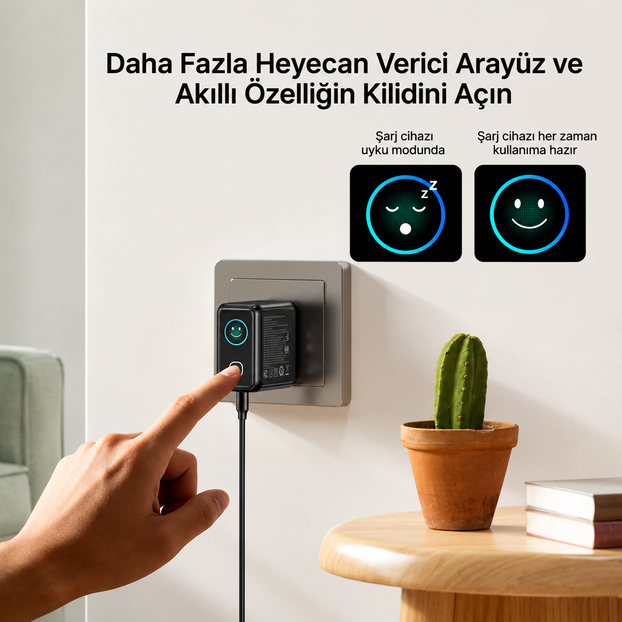 Unitek Rexo 140W 4 Portlu Akıllı Ekranlı GaN Şarj Cihazı (P1132ABK01-EU)