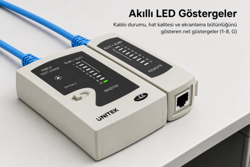 Unitek Ethernet Kablosu Test Cihazı (OT140AGY01)