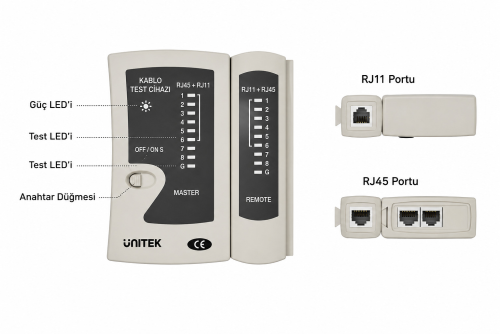 Unitek Ethernet Kablosu Test Cihazı (OT140AGY01)