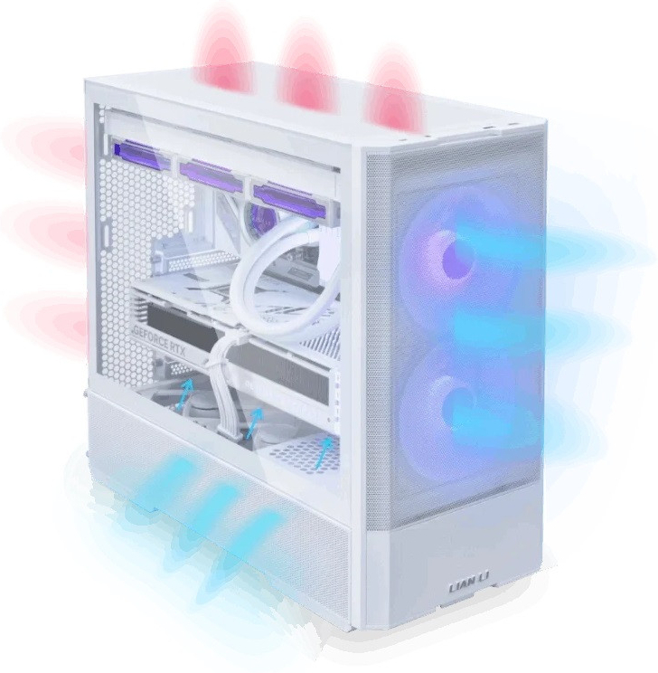 Lian Li Lancool 207 Beyaz Mid-Tower ATX Kasa