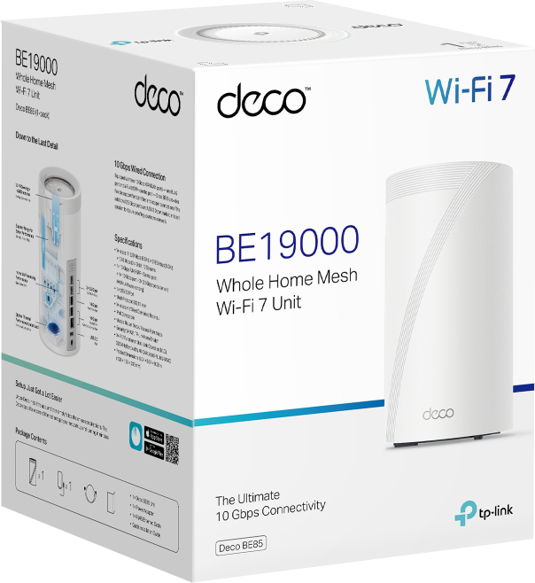 TP-Link Deco BE85 BE19000 Üç Bantlı Tüm Ev İçin Mesh Wi-Fi 7 Sistemi (Tekli)