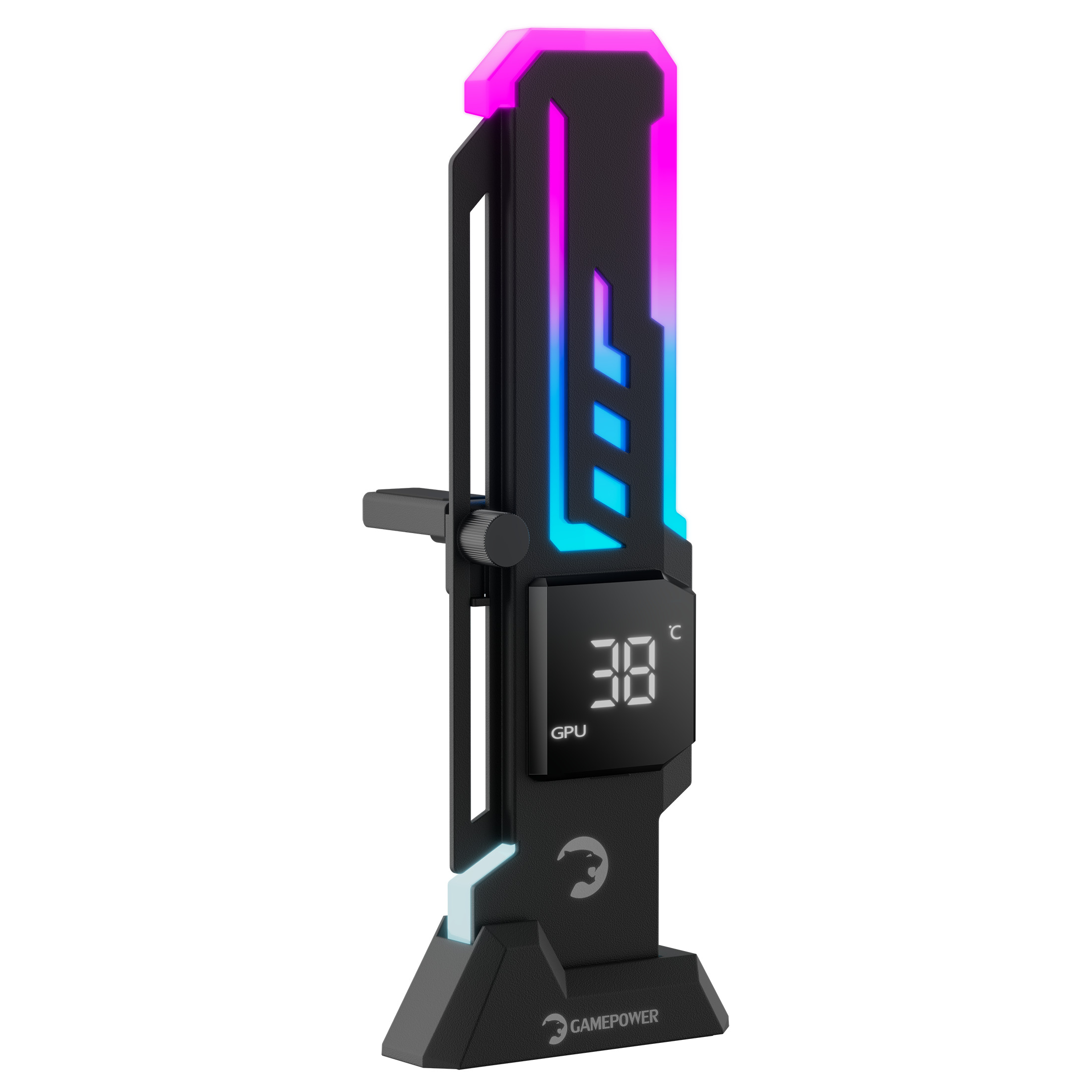Gamepower Heatsync V2 ARGB Dikey Ekran Kartı Tutucu Siyah