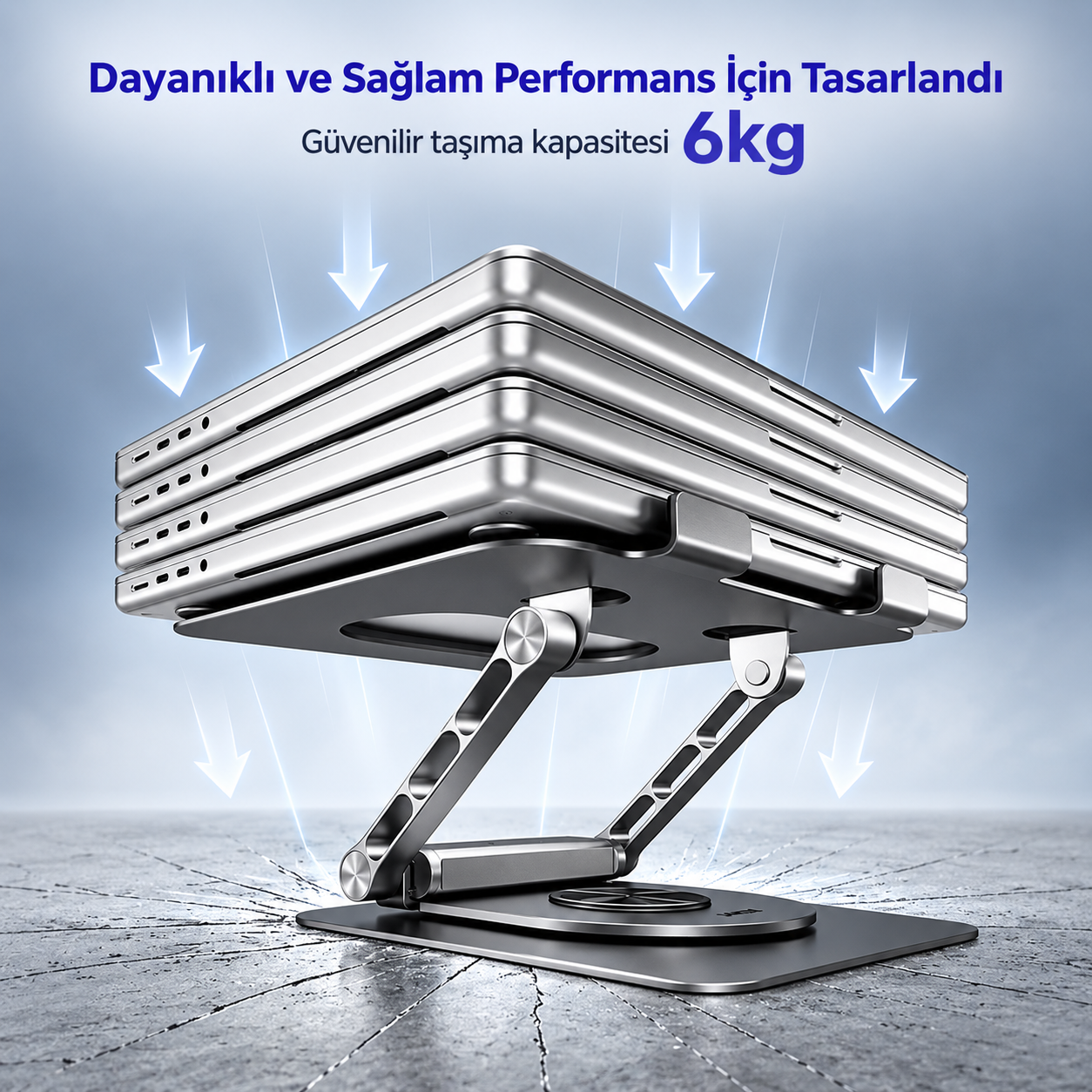 Unitek Çıkarılabilir USB-C Hub`lı Dizüstü Bilgisayar Standı (D1109CGY01)