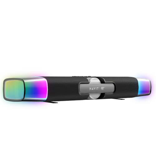 Havit Gamenote SK222 RGB Oyuncu Kablolu Bluetooth Soundbar Hoparlör - Çift Modlu Bilgisayar Hoparlörü - Siyah