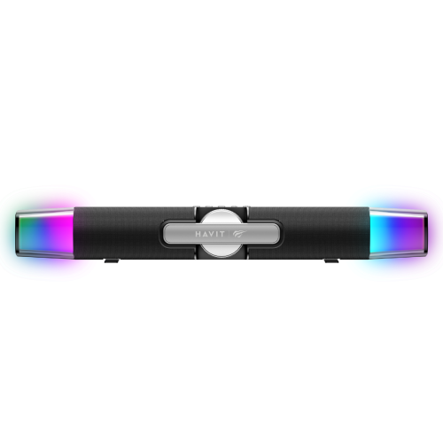 Havit Gamenote SK222 RGB Oyuncu Kablolu Bluetooth Soundbar Hoparlör - Çift Modlu Bilgisayar Hoparlörü - Siyah