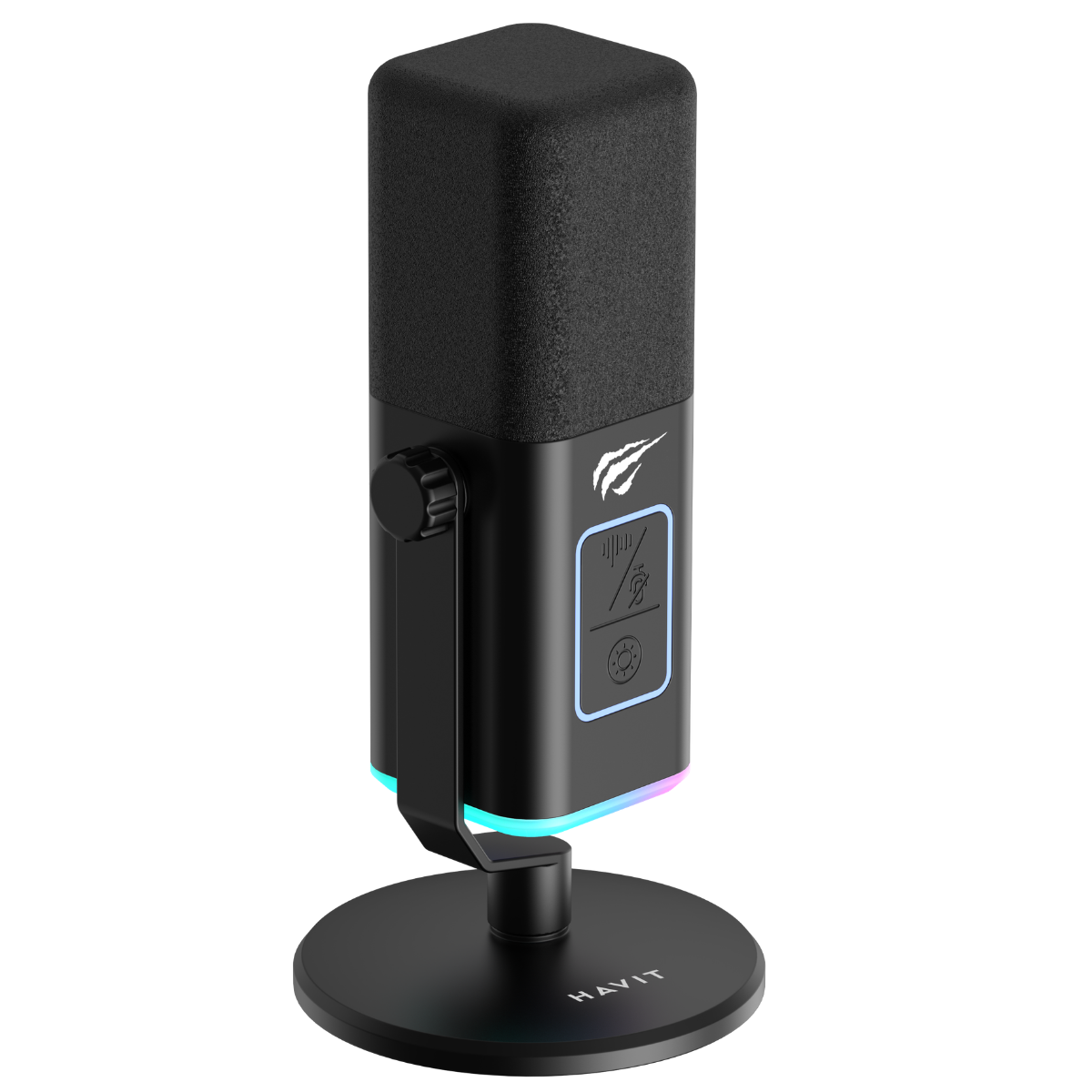 Havit GK71 RGB Profesyonel Yayıncı Oyuncu Mikrofonu Type-C XLR 24Bit/192kHz - Siyah