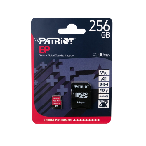 Patriot 256GB EP Series V30 A1 Micro SD Hafıza Kartı (PEF256GEP31MCX)