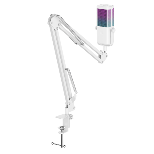 Havit Gamenote GK65 Pro RGB Oyuncu ve Yayıncı Mikrofonu - 192KHz/24Bit Ses Kartlı & Akrobat Kollu Set Beyaz
