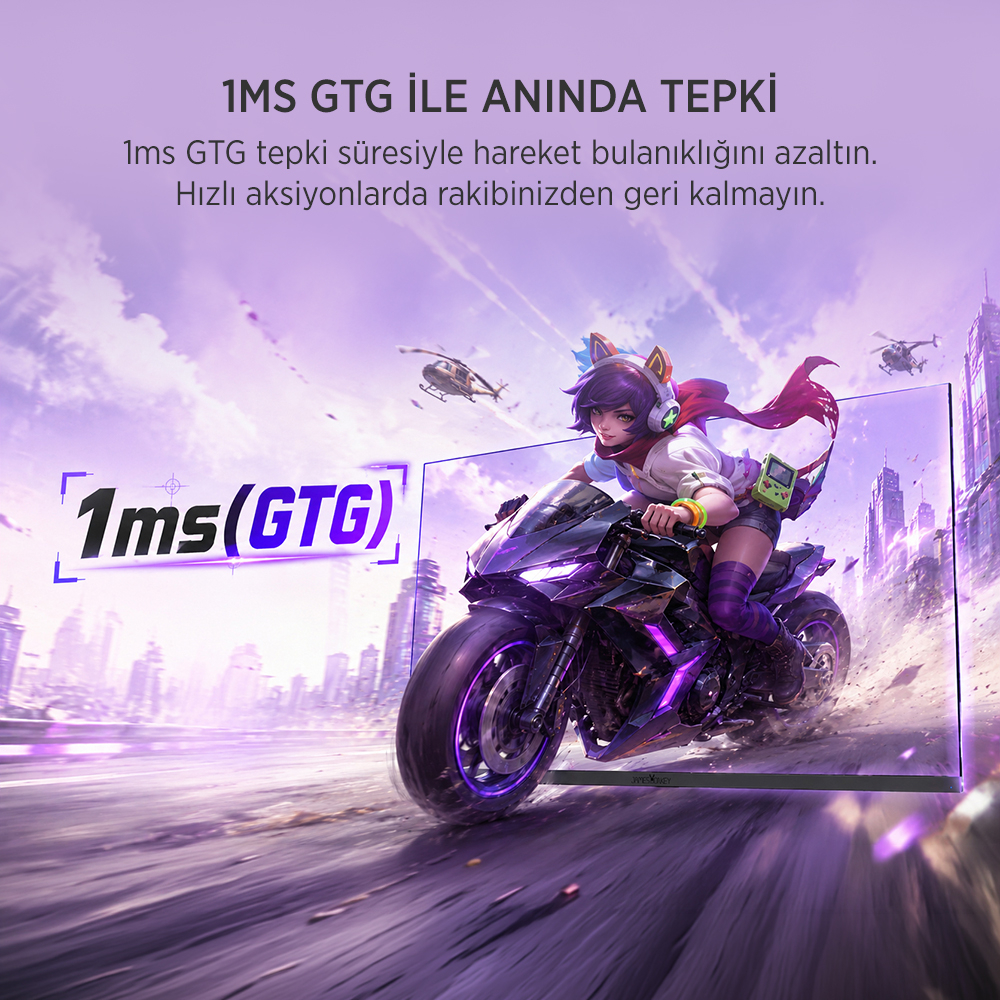 James Donkey Velor Q50 27″ 165Hz 1Ms GTG Fast IPS QHD 2K Gaming Monitör (Ölü Pikselde Anında Değişim)