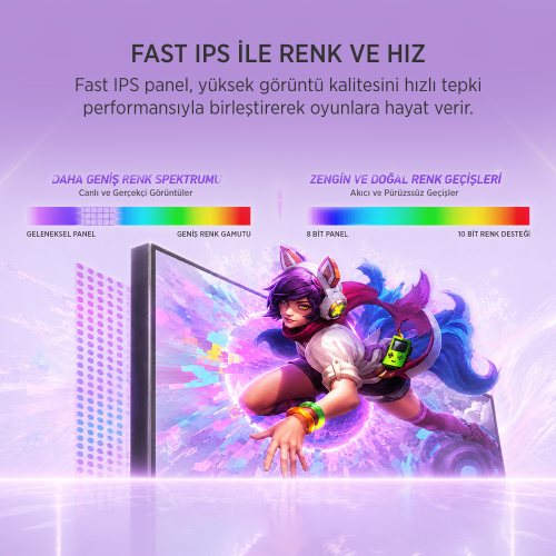 James Donkey Velor Q60 27″ 210Hz 1Ms GTG Fast IPS QHD 2K 10 Bit Gaming Monitör (Ölü Pikselde Anında Değişim)