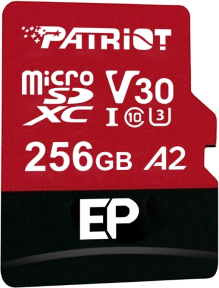 Patriot 256GB EP Series Series V30 A2 Micro SD Hafıza Kartı (PEF256GEP32MCX)