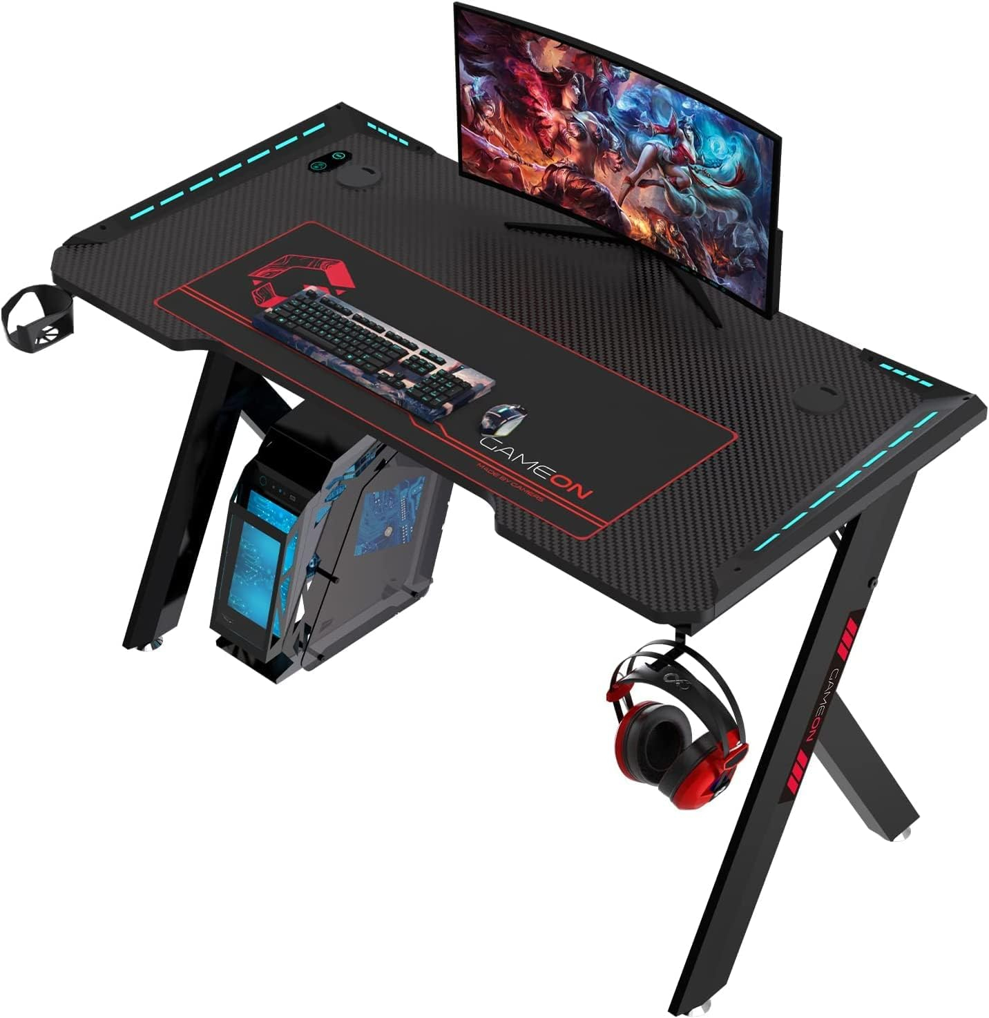 Gameon Hawksbill Serisi Rgb Akıcı Işıklı Oyun Masası