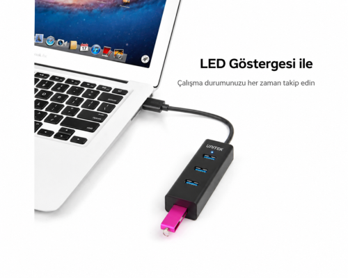 Unitek 4 Port Güçlendirilmiş USB 3.0 Hub (Y-3089)