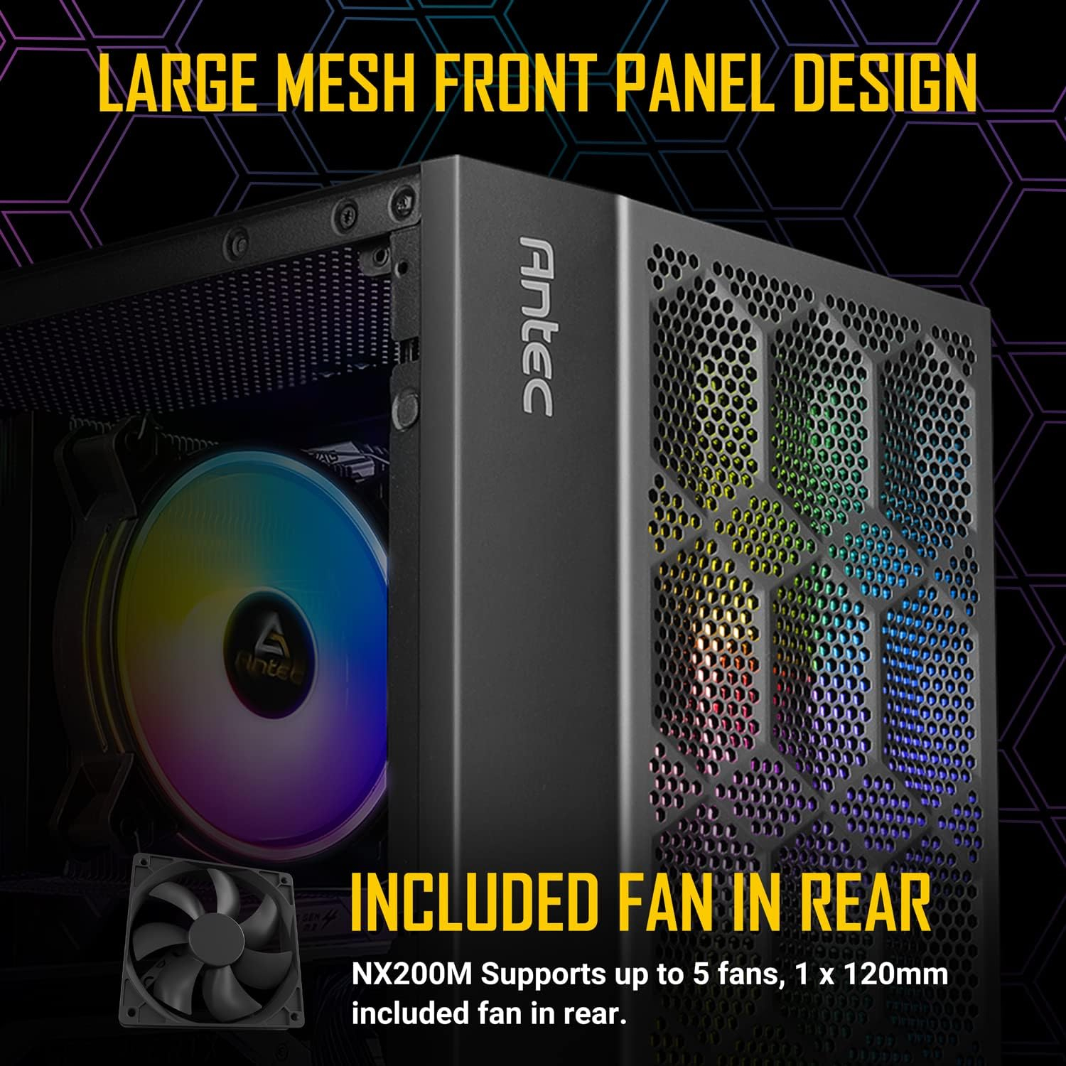 Antec NX200M Micro ATX Mini Tower Siyah Gaming (Oyuncu) Kasa