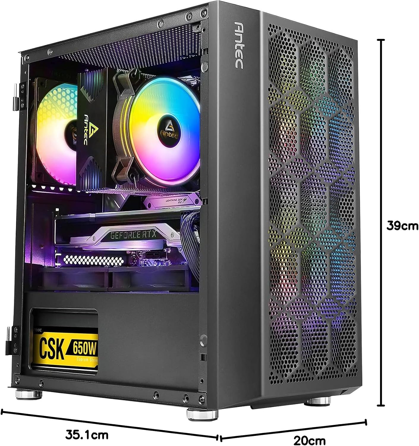 Antec NX200M Micro ATX Mini Tower Siyah Gaming (Oyuncu) Kasa