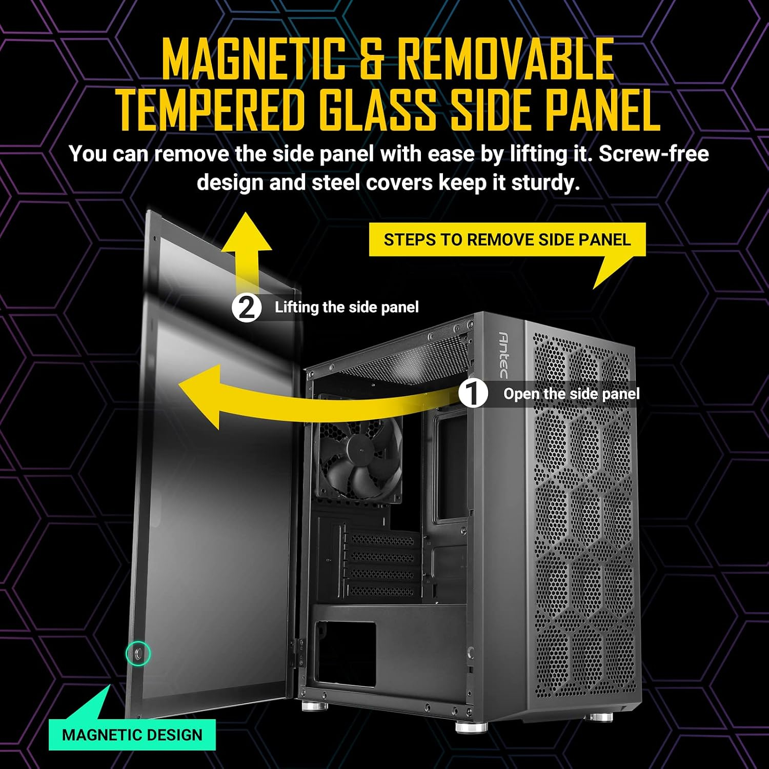 Antec NX200M Micro ATX Mini Tower Siyah Gaming (Oyuncu) Kasa