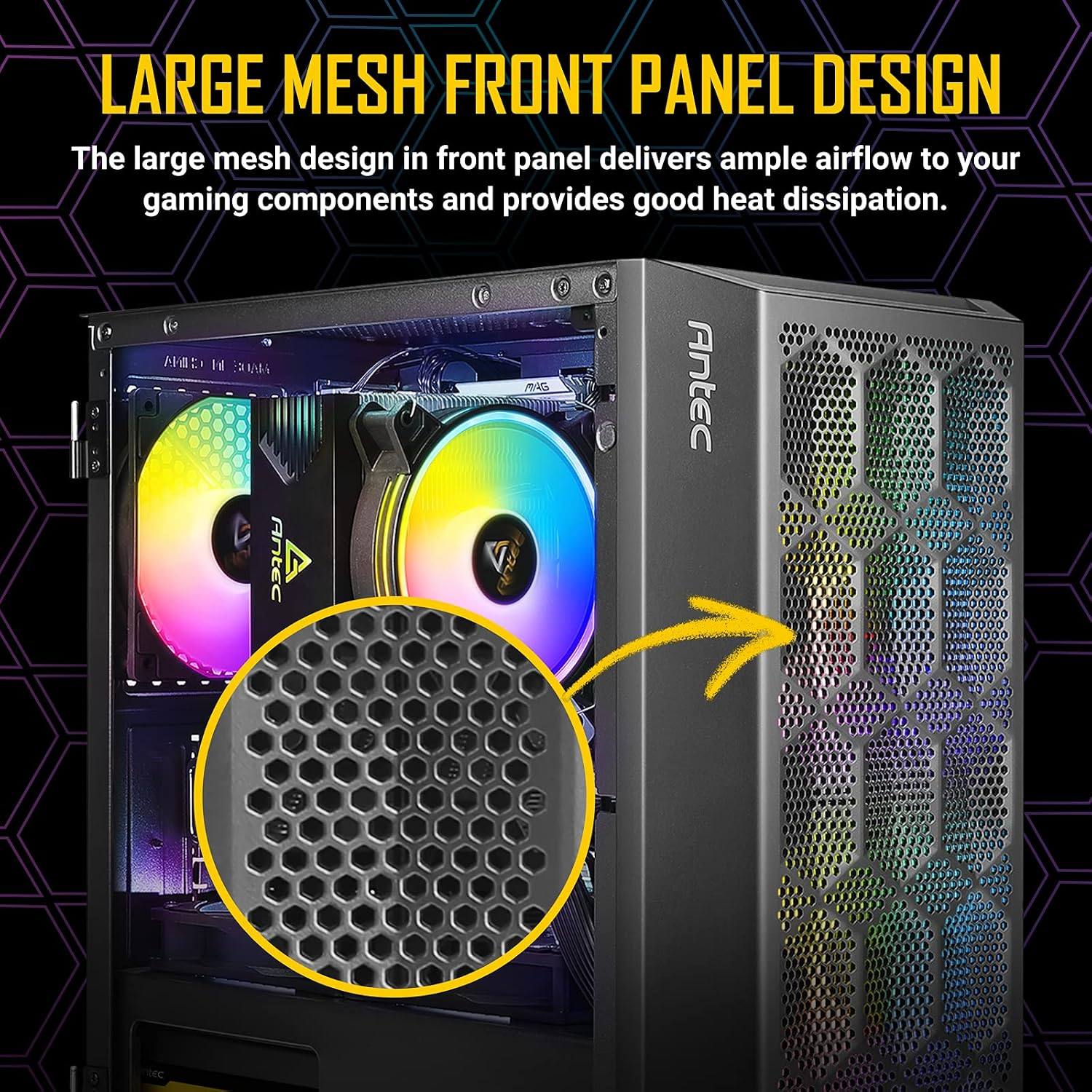 Antec NX200M Micro ATX Mini Tower Siyah Gaming (Oyuncu) Kasa