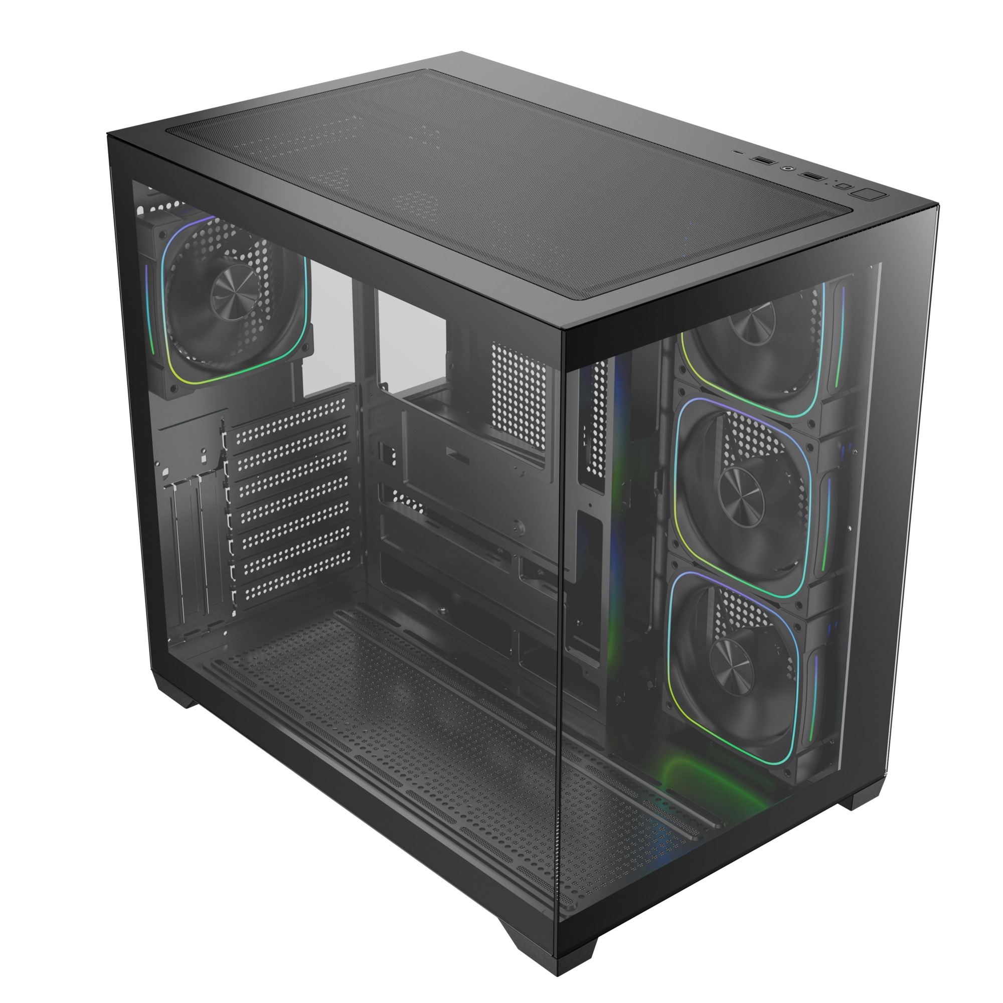 Bitfenix BEST 750W 80+ ATX3.1 Bronze PSU 4x120mm FRGB Fan ATX Temperli Cam Siyah Gaming (Oyuncu) Kasa