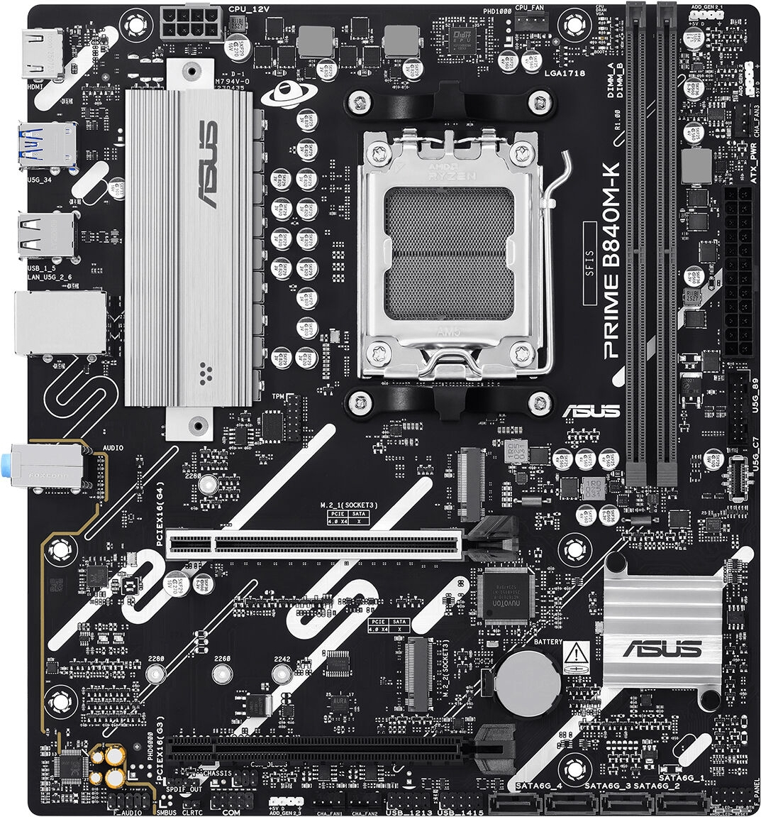 ASUS PRIME B840M-K AM5 Soket DDR5 8000(OC)MHz mATX Anakart
