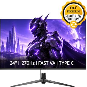 James Donkey Avero A50 24″ 270Hz 0.5Ms Fast VA FHD Type C/DP/HDMI RGB Gaming Monitör (Ölü Pikselde Anında Değişim)