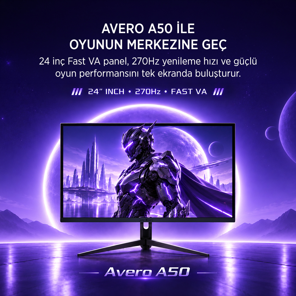 James Donkey Avero A50 24″ 270Hz 0.5Ms Fast VA FHD Type C/DP/HDMI RGB Gaming Monitör (Ölü Pikselde Anında Değişim)