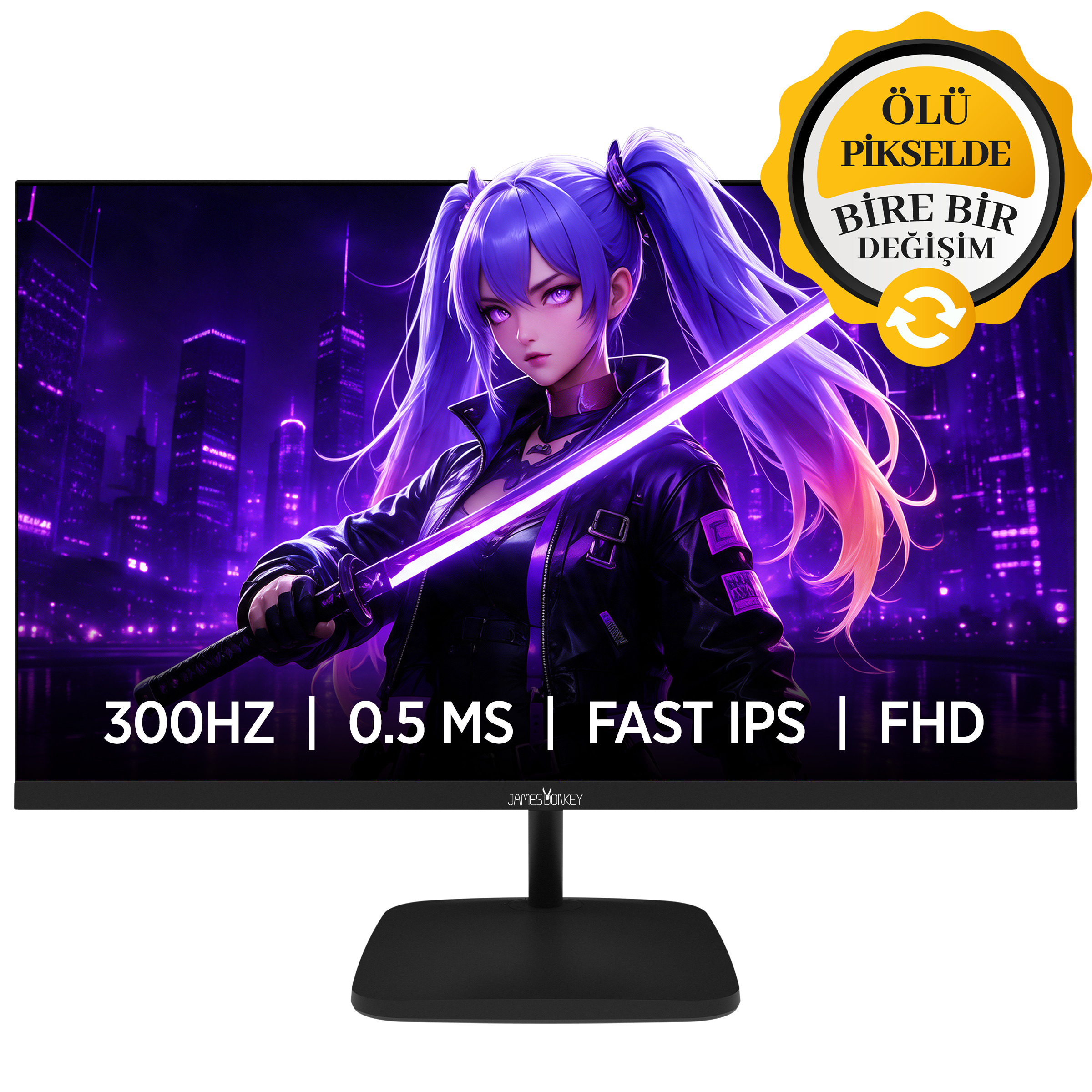 James Donkey Revon R60 24″ 300Hz 0.5Ms Fast IPS Gaming Monitör (Ölü Pikselde Anında Değişim)