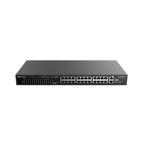 RUIJIE REYEE RG-ES126S-P 24 Port 10/100Mbps 2 Port Gigabit 370W PoE+ Yönetilemez Switch