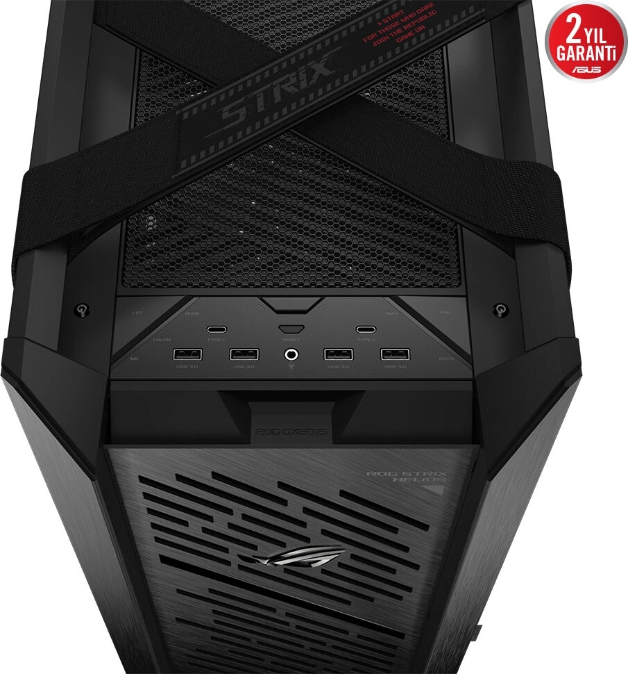 ASUS ROG STRIX HELIOS II GX601S 4x140mm Fan USB Type-C Temperli Cam Siyah E-ATX Mid-Tower Gaming Kasa