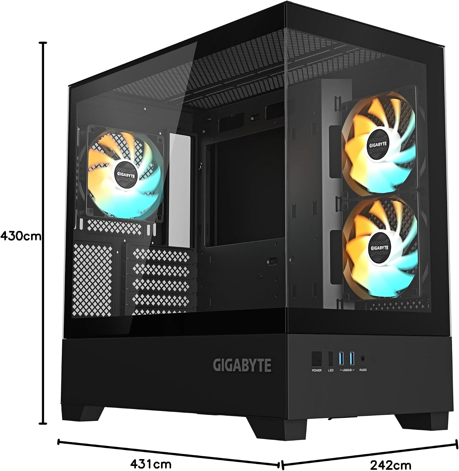 Gigabyte C201P USB 3.0 mATX Mid Tower Gaming (Oyuncu) Kasası