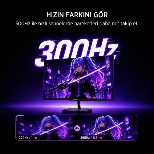 James Donkey Revon R50 24″ 300Hz 0.5Ms Fast VA Gaming Monitör (Ölü Pikselde Anında Değişim)