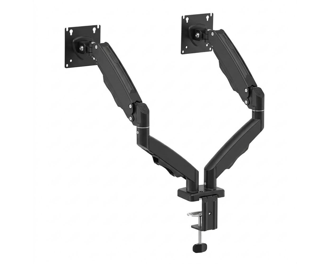 TITANPRO FL02 17″-32″ Çift Kollu Amortisörlü Monitör Standı Siyah